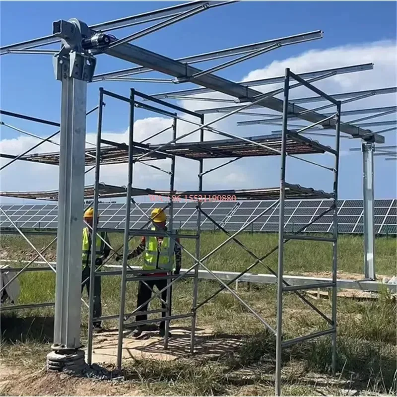 wmwmnu for Single Axis One Panel Solar Tracking System PV Solar Tracker Bracket Horizontal Single Axis Intelligent Solar