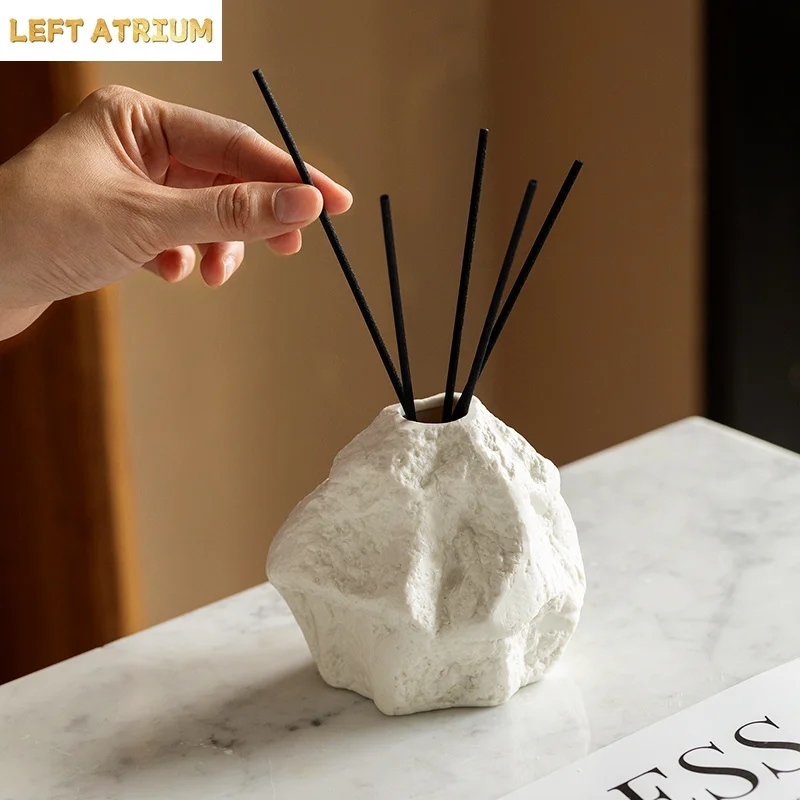 Nordic style creative rock aromatherapy bottle empty bottle Living room room decoration toilet ceramic no fire aroma diffuser