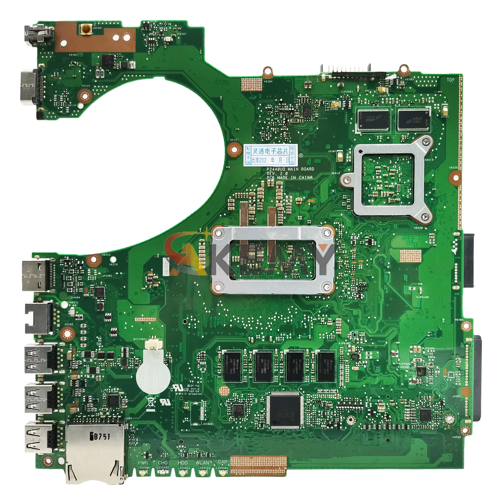 P2440UQ Scheda Madre Del Computer Portatile Per ASUS ProArt P2440U PRO454UQ P2440UQ P2440UF Scheda Madre Del Notebook W/I3 I5 I7 CPU test OK nave veloce