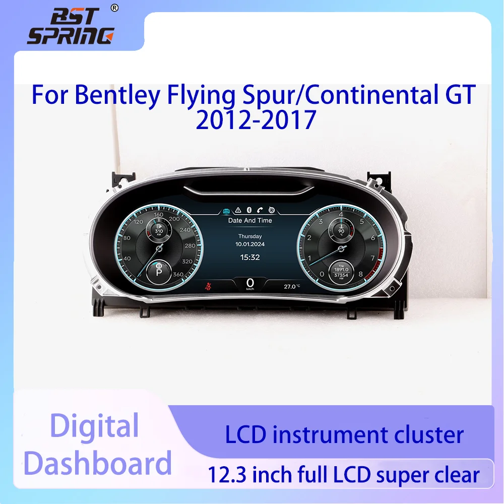 

Цифровой ЖК-дисплей приборной панели для Bentley Bentayga Flying Spur Continental GT 2012-2017, автомобильный спидометр, обновление приборной панели