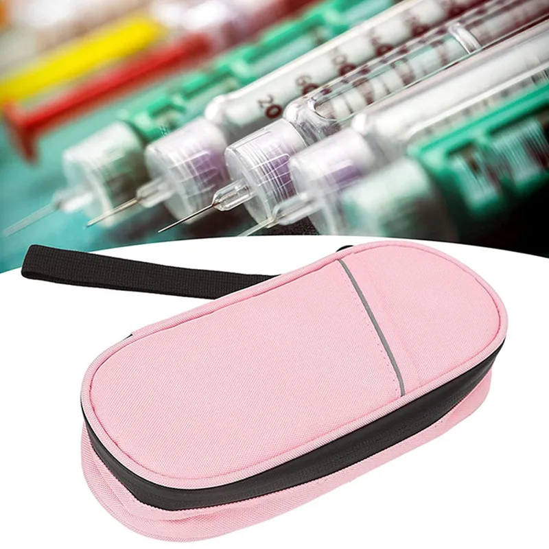 Insulin Cooling Bags Portable Diabetic Pocket Pill Protector Oxford Waterproof Thermal Insulated Medical Cooler without Gel