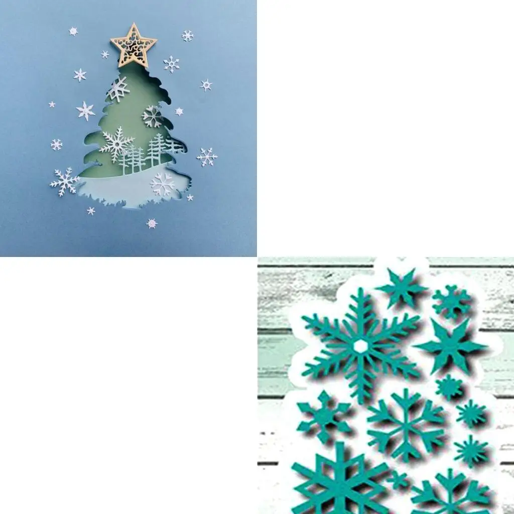 62KD Christmas Snowflake Cutting Dies Scrapbooking Embossing Tool for Card Making