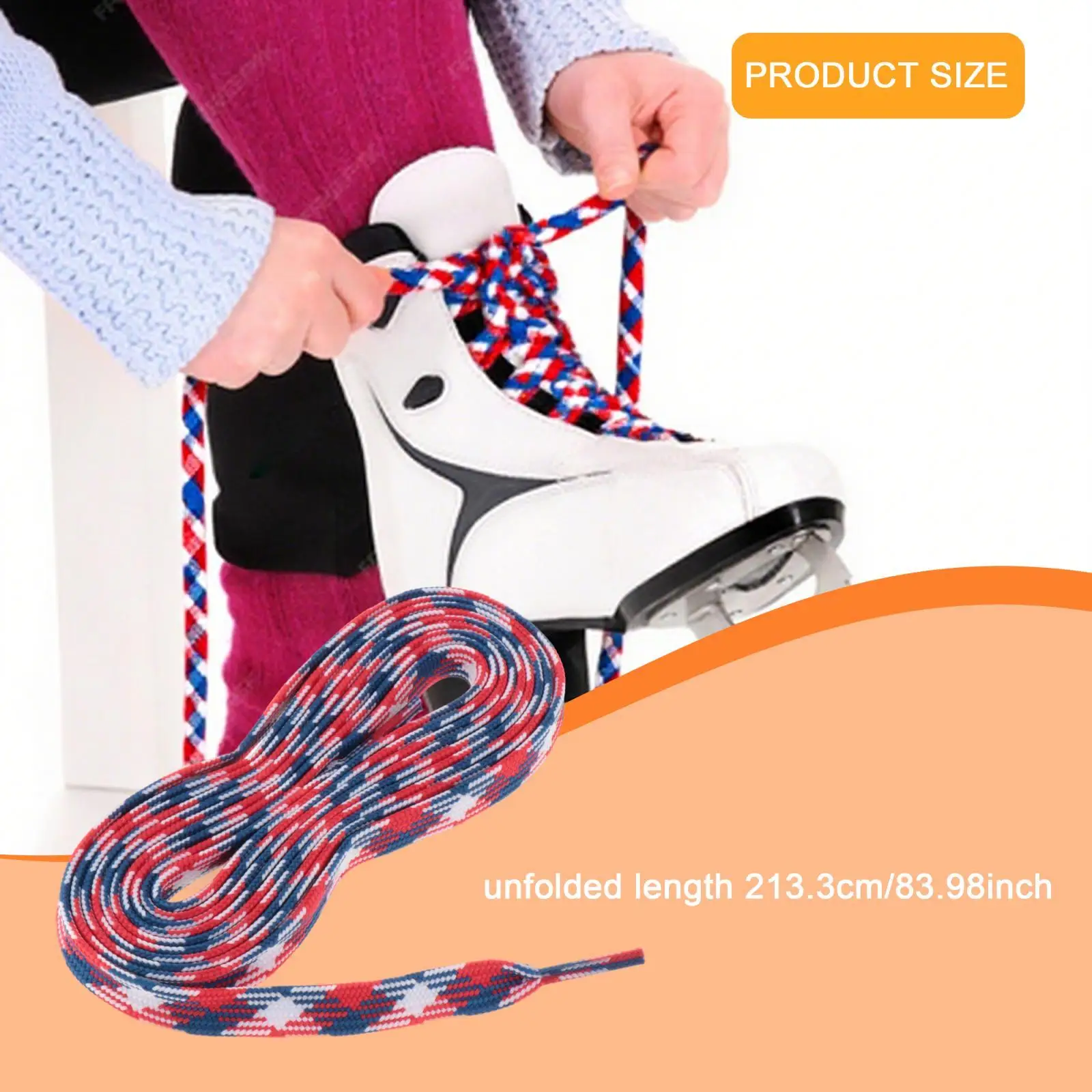 ホッケーウェックススケート靴紐 カラフルなギア 実用的 スタイリッシュなワックスホッケーレース 防水 スポーツ用 子供 大人用