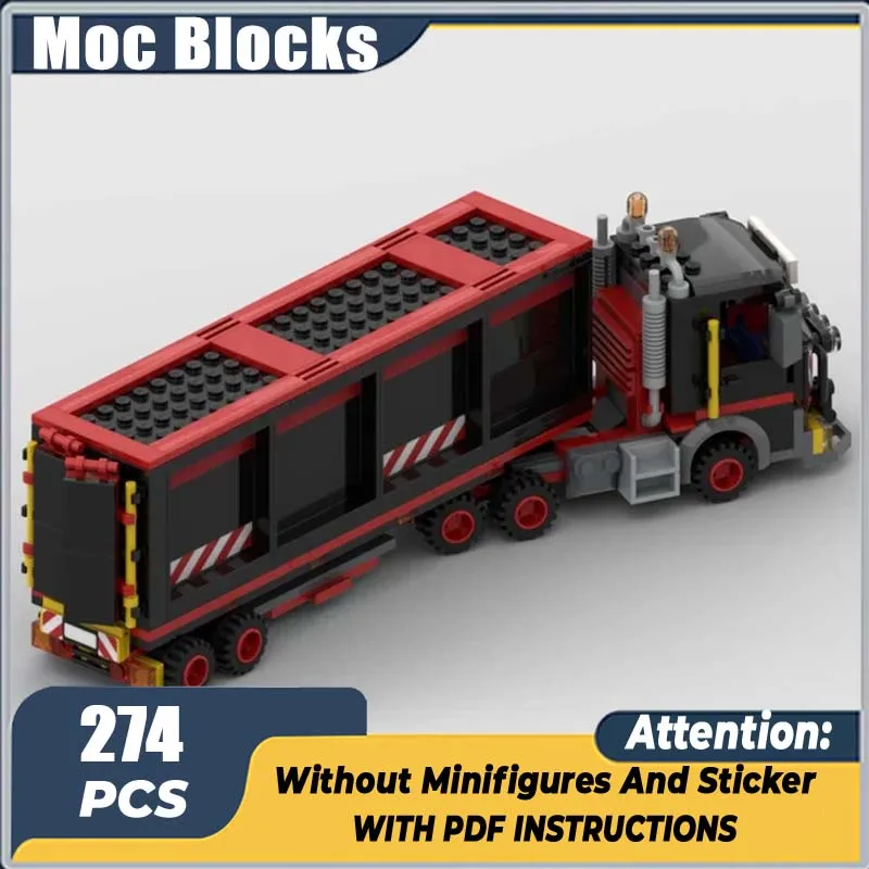 

Moc Building Bricks Special Transport Semi Truck Model Technology Modular City Vehicle Blocks Construstion DIY Assembly Toys