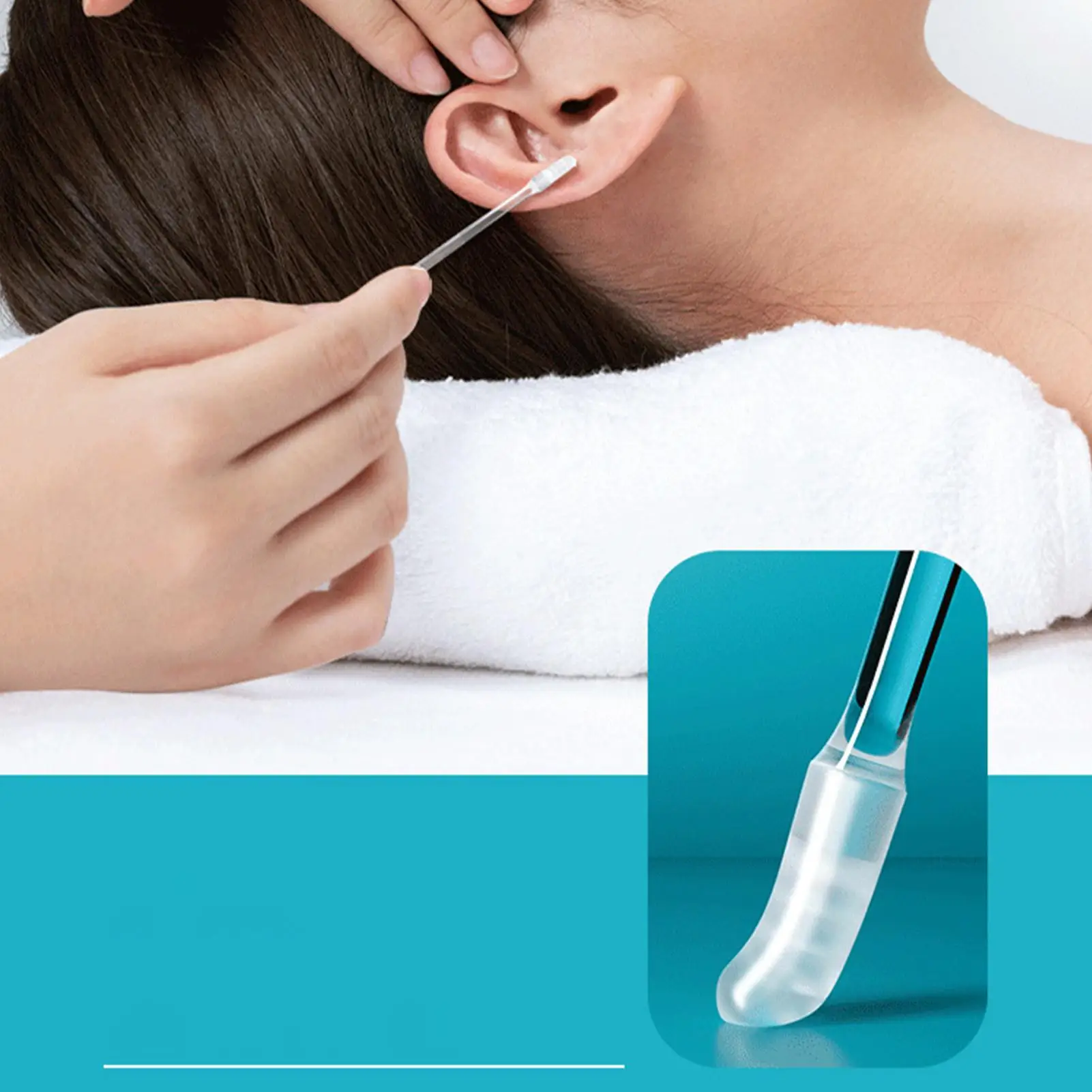 Sticky Ear Cleaning Stick 24 Pieces Soft Adhesive Silicone Remover Ear Cleaning Sticks for Personal Hygiene Health Shower Bath