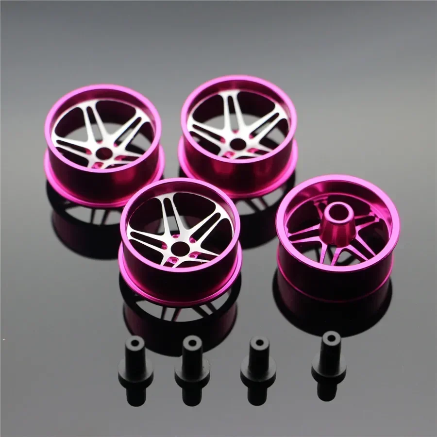 Middle Diameter Lightweight Wheels Self-made Parts For Tamiya MINI 4WD Colored Wheel w/Aluminum Disc L005