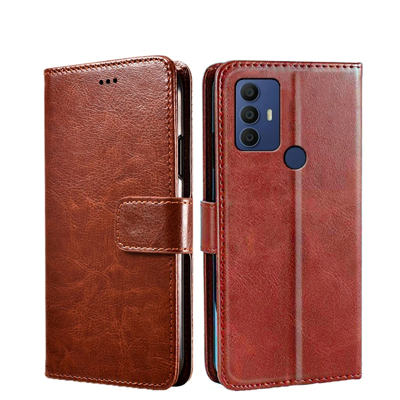 TCL305 Coque Cover For TCL 305 Case Flip Magnetic Card Stand Leather Wallet Phone Protective Book On For TCL 6102D Case Bag