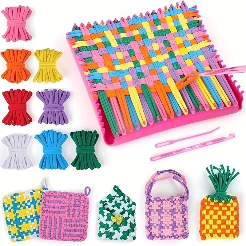 kit-de-maquina-de-tecelagem-diy-com-96-cordas-trancadas-para-fazer-tapetes-circulares-porta-copos-artesanato-de-tecelagem-feito-a-mao-materiais-de-tecelagem-para-adultos