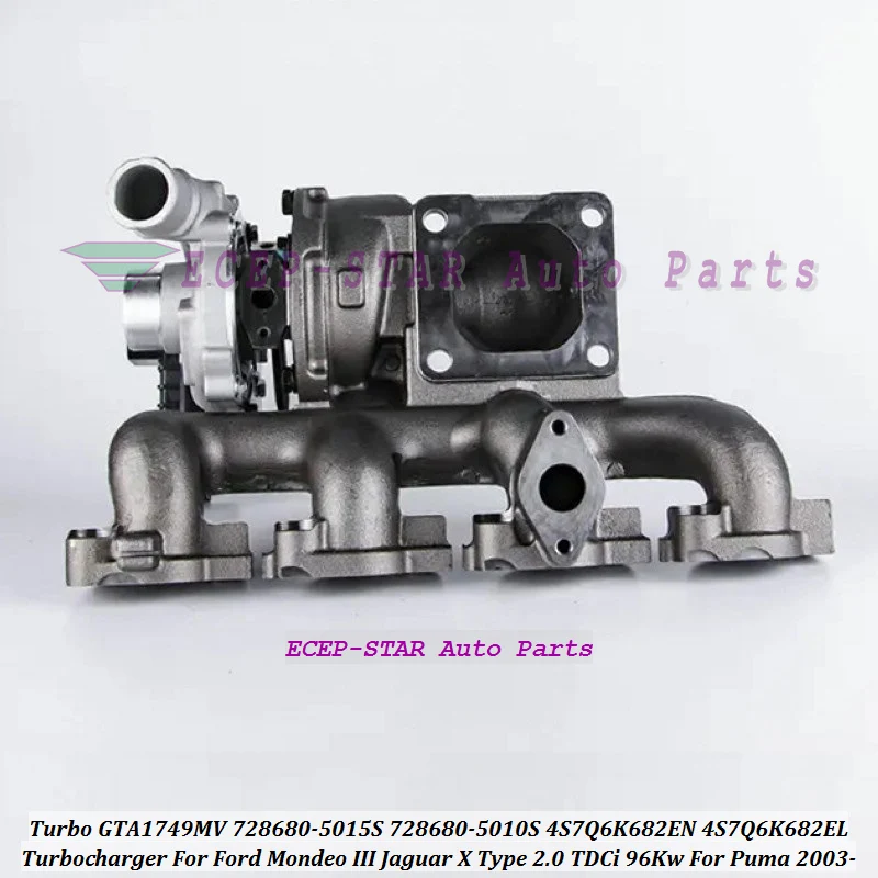 

Turbo GTA1749MV 728680 728680-5013S EN EJ For Ford Mondeo III Jaguar X Type 2.0 TDCi 96Kw For Puma 2003- 4S7Q6K682EL 4S7Q6K682EE