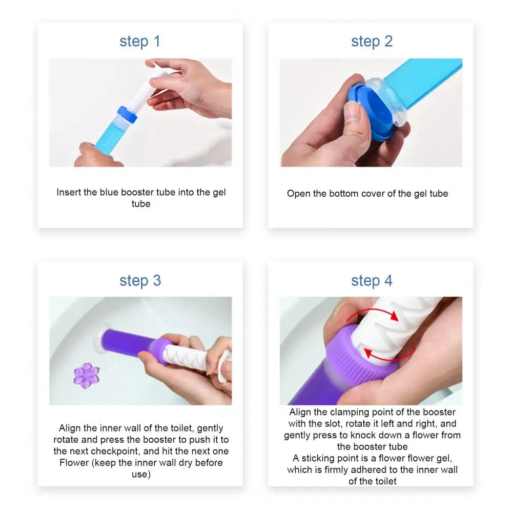 Odor Removal Toilet Gel Toilet Gel Stamps 48ml 11 Count 6 Scents Stain Odor Removal Flower Shape Air Freshener for Bathrooms 11