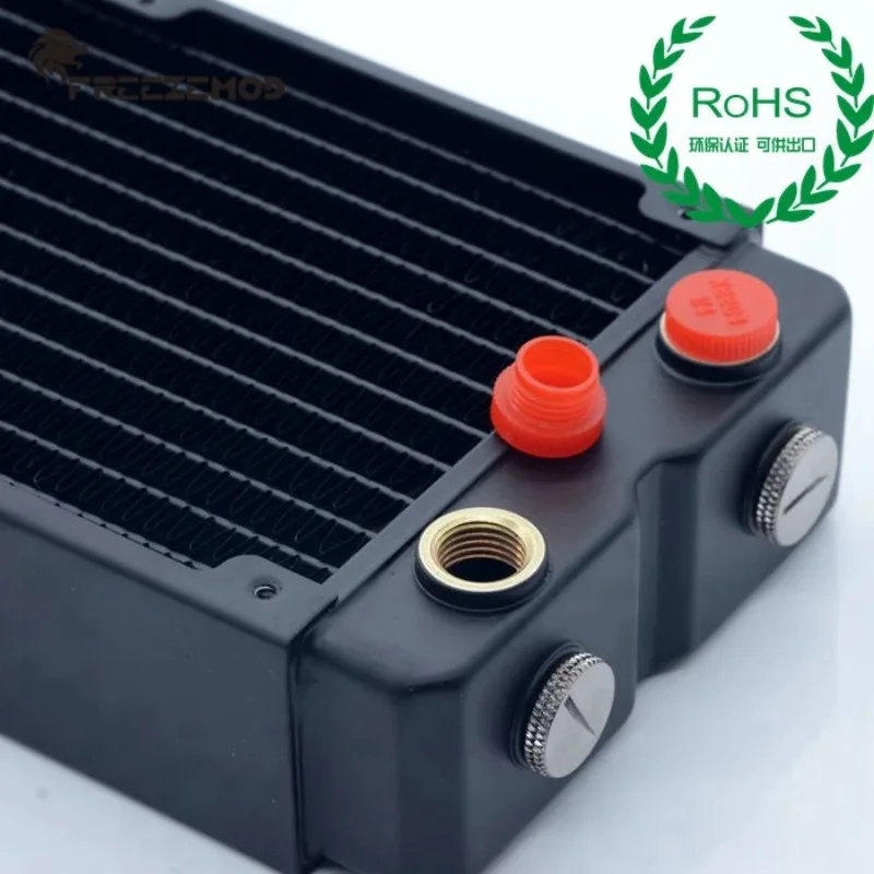 FREEZEMOD TSRP-HP45-480 وحدة المعالجة المركزية بالوعة الحرارة الكمبيوتر الكمبيوتر مبرد المياه النحاس المبرد 3 طبقات 45 مللي متر زعانف نحاسية سميكة خمسة ثقوب G1/4