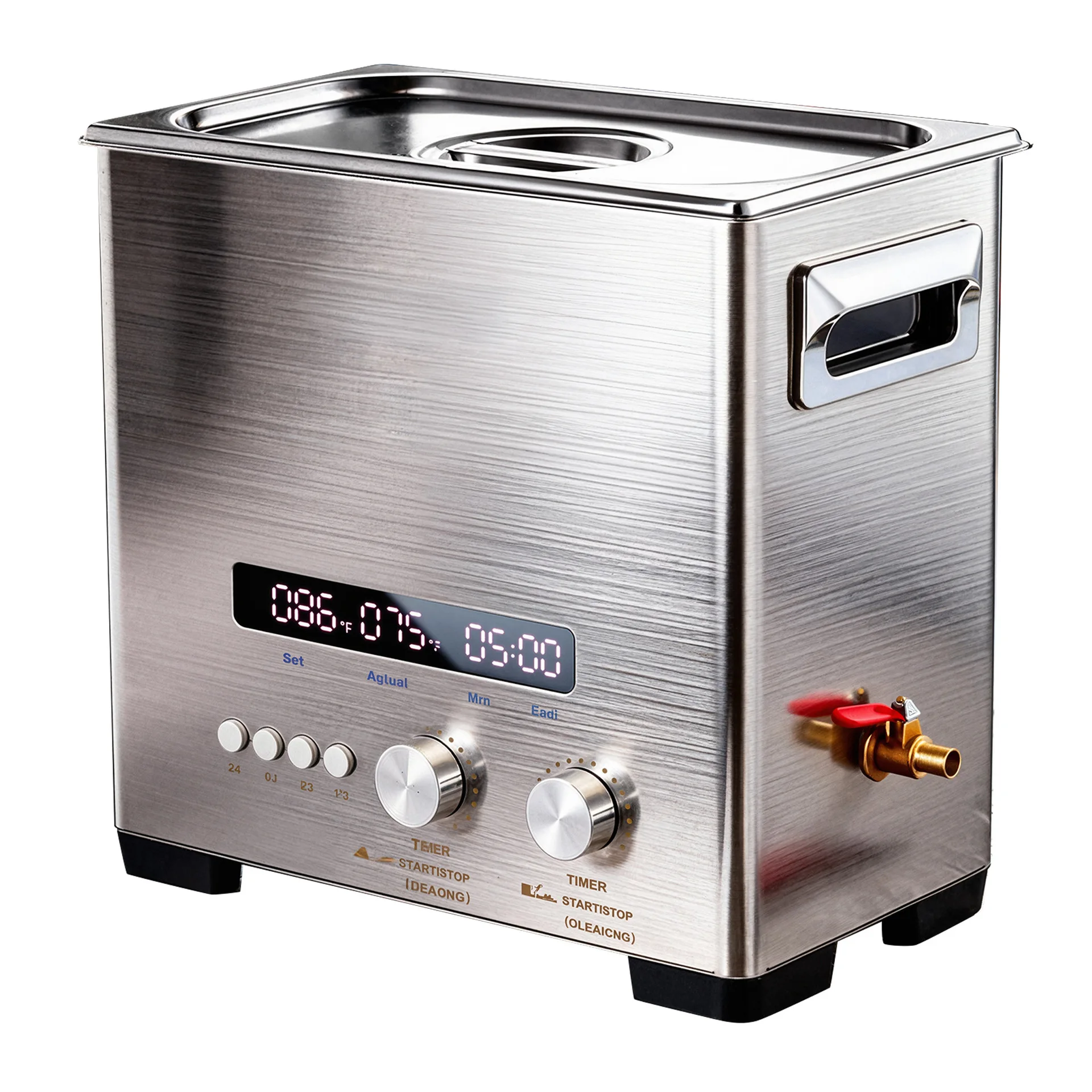6L Compact Ultrasonic Cleaner 40KHZ Professional Cleaning for Glasses, Watches, Jewelry & Metal Parts Home & Workshop Use Heater