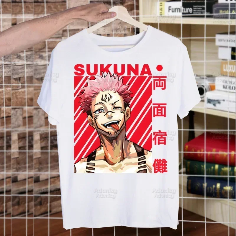 Jujutsu Kaisen Ryomen Sukuna Yuji Itadori Printing Street Style Casual Short Sleeve Men T Shirt O-neck Tshirt Male T-shirt