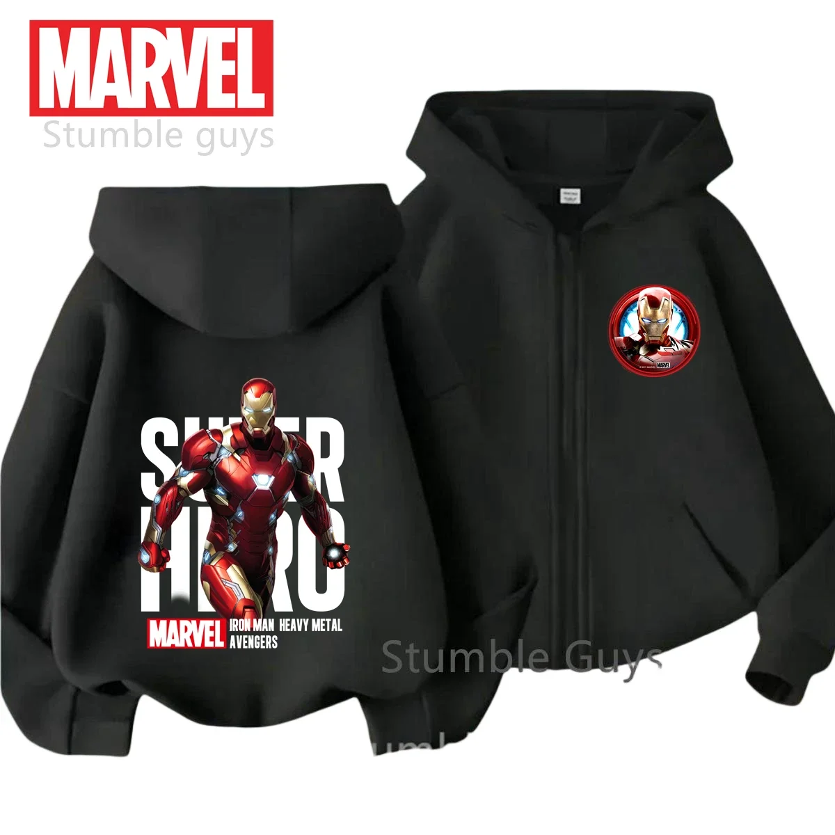 

Iron Man Zipper Zipper Hoodies For Kids Spring Autumn Marvel Avengers Sweatshirt Girls Boys Super Hero Tracksuit