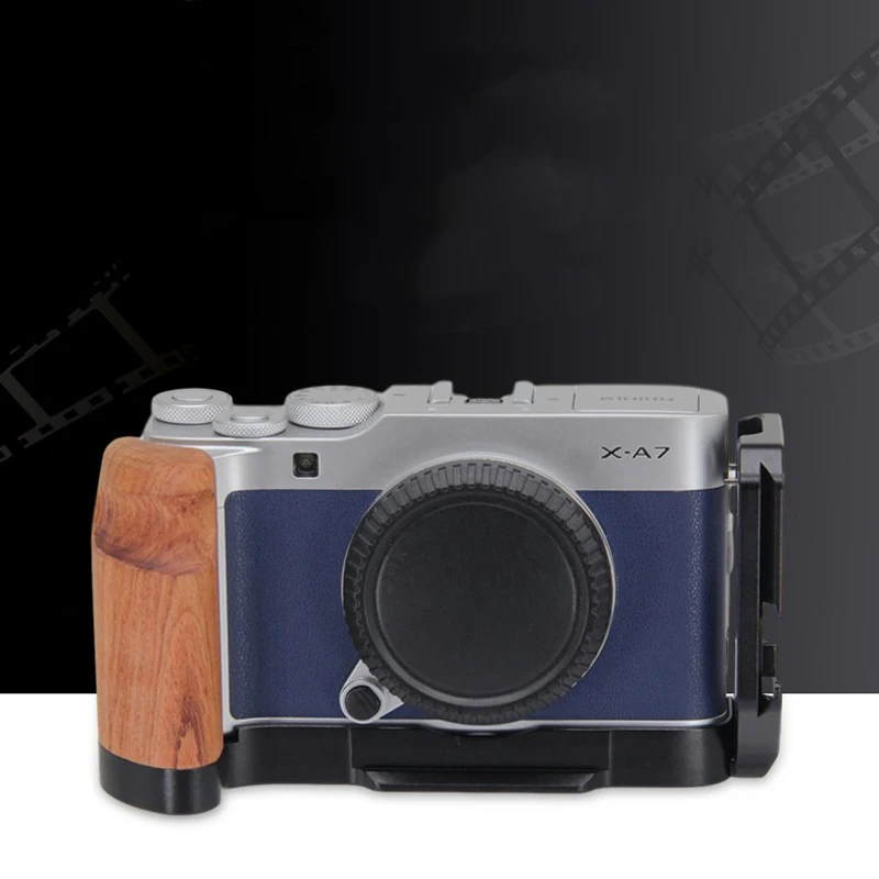 ที่ยึดแผ่นรูปทรงออกได้อย่างรวดเร็วพร้อมด้ามจับไม้ป้องกันมือจับ QR บอร์ดสำหรับกล้อง X-A7ฟูจิ
