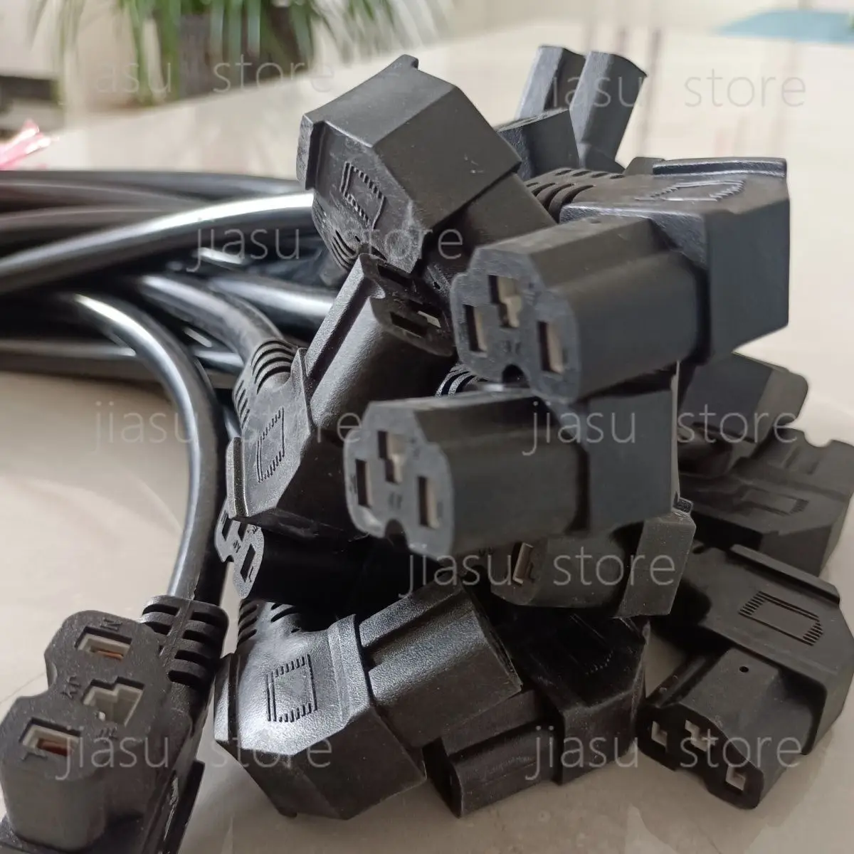 Electric Vehicle 6mm² Battery Charging Cable, Elbow 3-pin Plug Universal E-scooter Replacement Wire