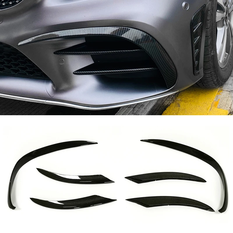 

Carbon Fiber Front Bumper Air Vent Trim & Fog Light Cover For Mercedes W205 C205 C180 C260 C300 C63 2019-2022