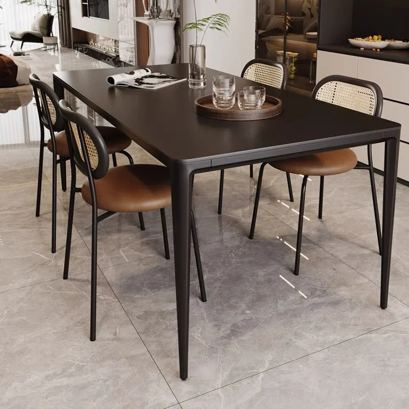 

Luxury Modern Dining Table Black Nordic Vintage Italy Dining Table Minimalist Kitchen Ensembles De Meubles De Jardin Furniture