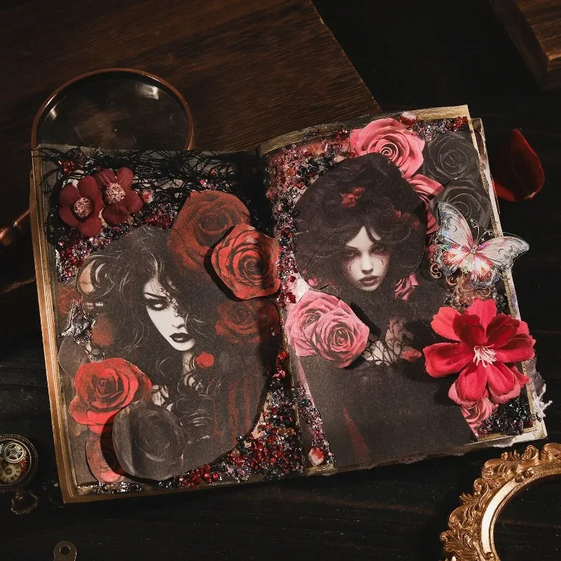 30pieces Material paper Gothic Legend Series Gothic style dark theme handbook materials Stationery Scrapbook 174*115mm