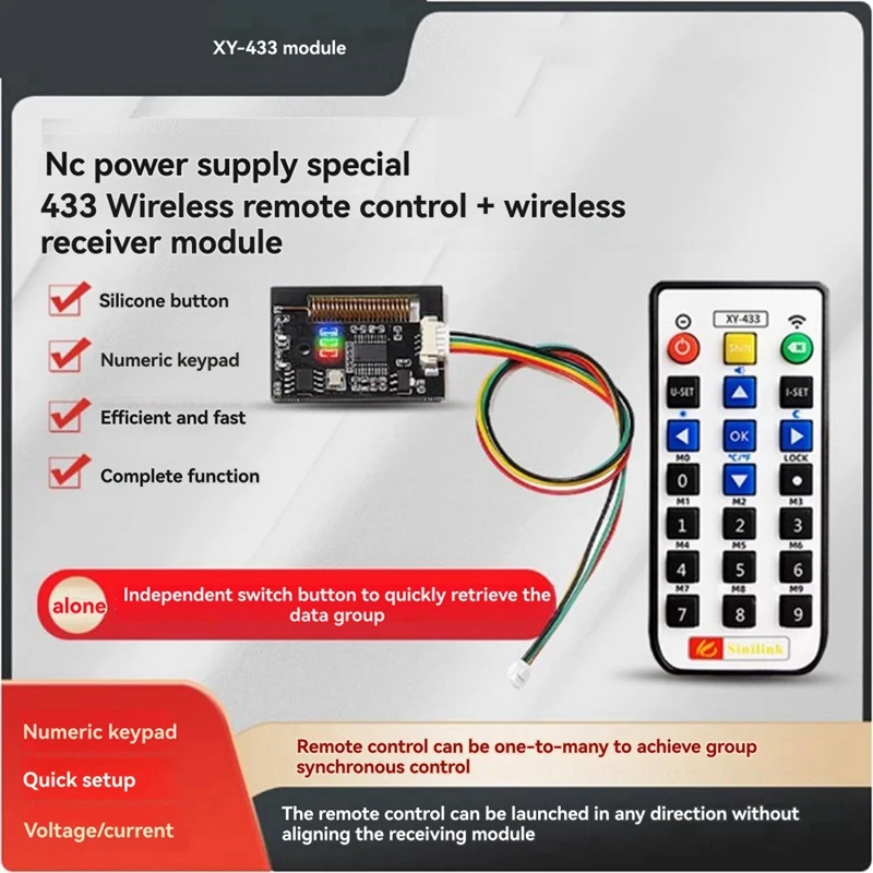 SK60S DC Regulated Power Supply+433M Kit DC Buck Converter Adjustable Regulated Power Supply 5A60W Solar Charging Module-A12I