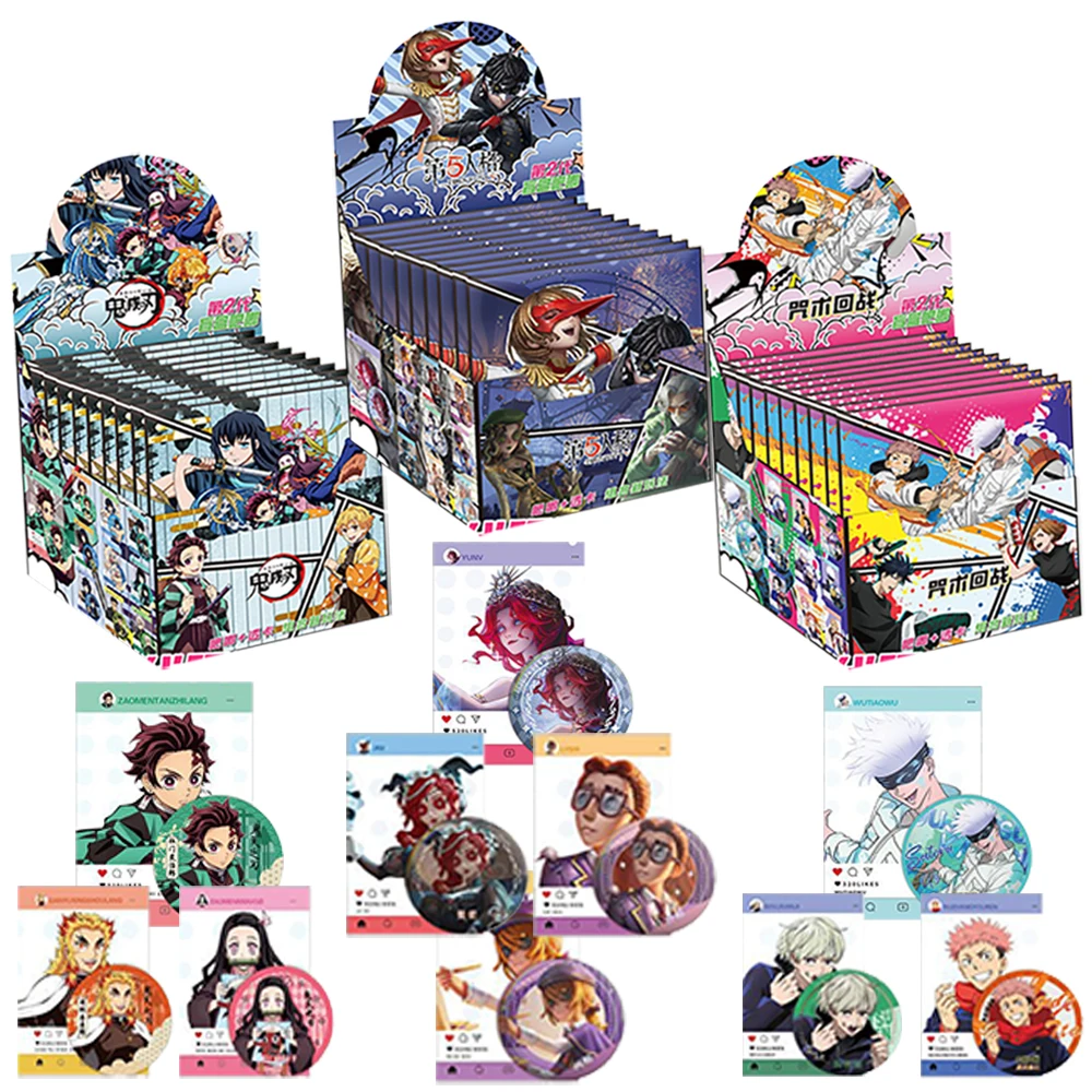 

Classic Japanese Anime Character Creative Circular Badge Popular Children's Toys Fans Collection Transparent Craft Cards Gifts