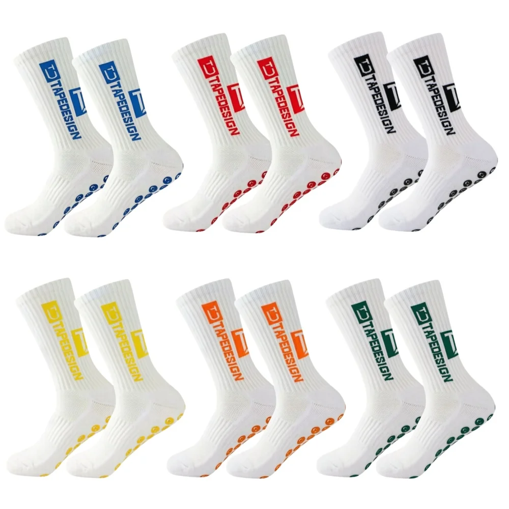 1 Pair Non Slip Soccer Socks Men Non Skid Grip Football Basketball Sport Cycling Socks