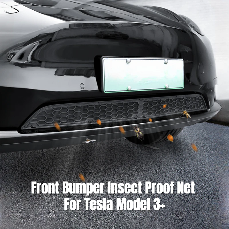 Front Bumper Grill Mesh For Tesla Model 3 Highland 2024 Air Inlet Vent Cover Grille Guards Protector Anti-insect Net Accessories