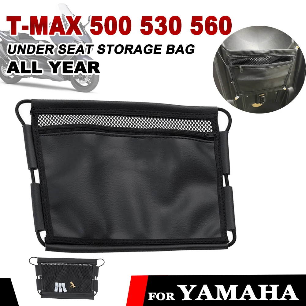 2023 For Yamaha TMAX530 TMAX 530 TMAX560 T-MAX 560 500 Motorcycle Accessories Under Seat Storage Bag Leather Tool Bag Pouch Bag