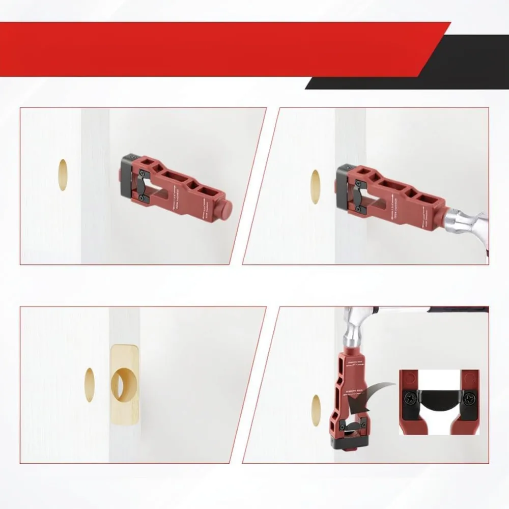 Mortise Template Tool For Door Lock Installation Jig Woodworking Hardware Slotting Chisel Professional Locator
