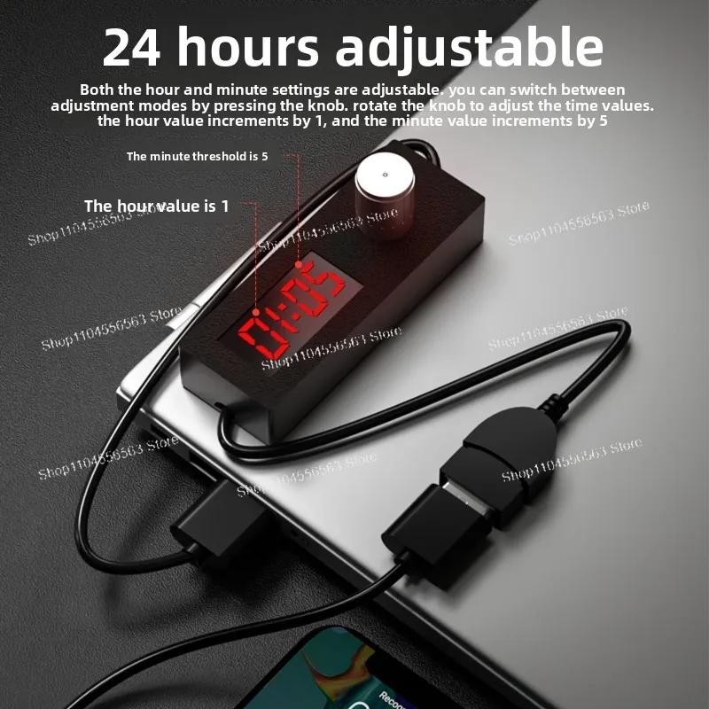 USB24h Timing Power-off Switch Countdown Timer Automatic Power-off Switch Power Supply Fish Tank Automatic Control Cable