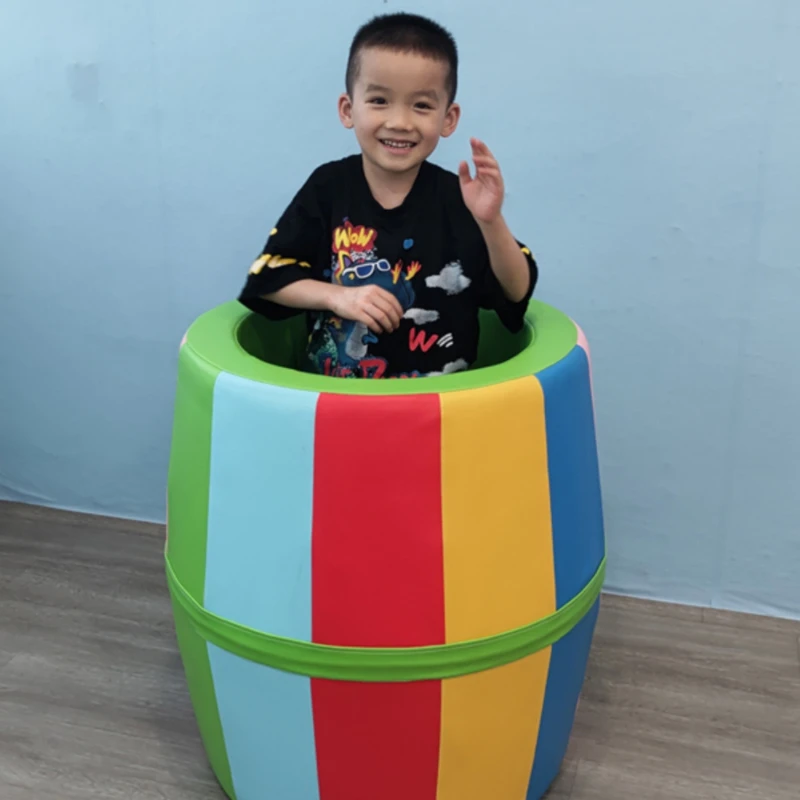 Early Childhood Education Soft Physical Rainbow Barrel Sensory Training Equipment