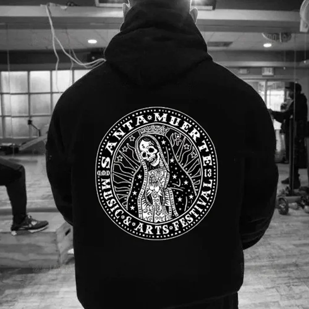 La Santa Muerte Hoodie Pattern Sweatshirt Halloween New in Women Men Sportswear Pullover Autumn and Winter Essentials Hoodie