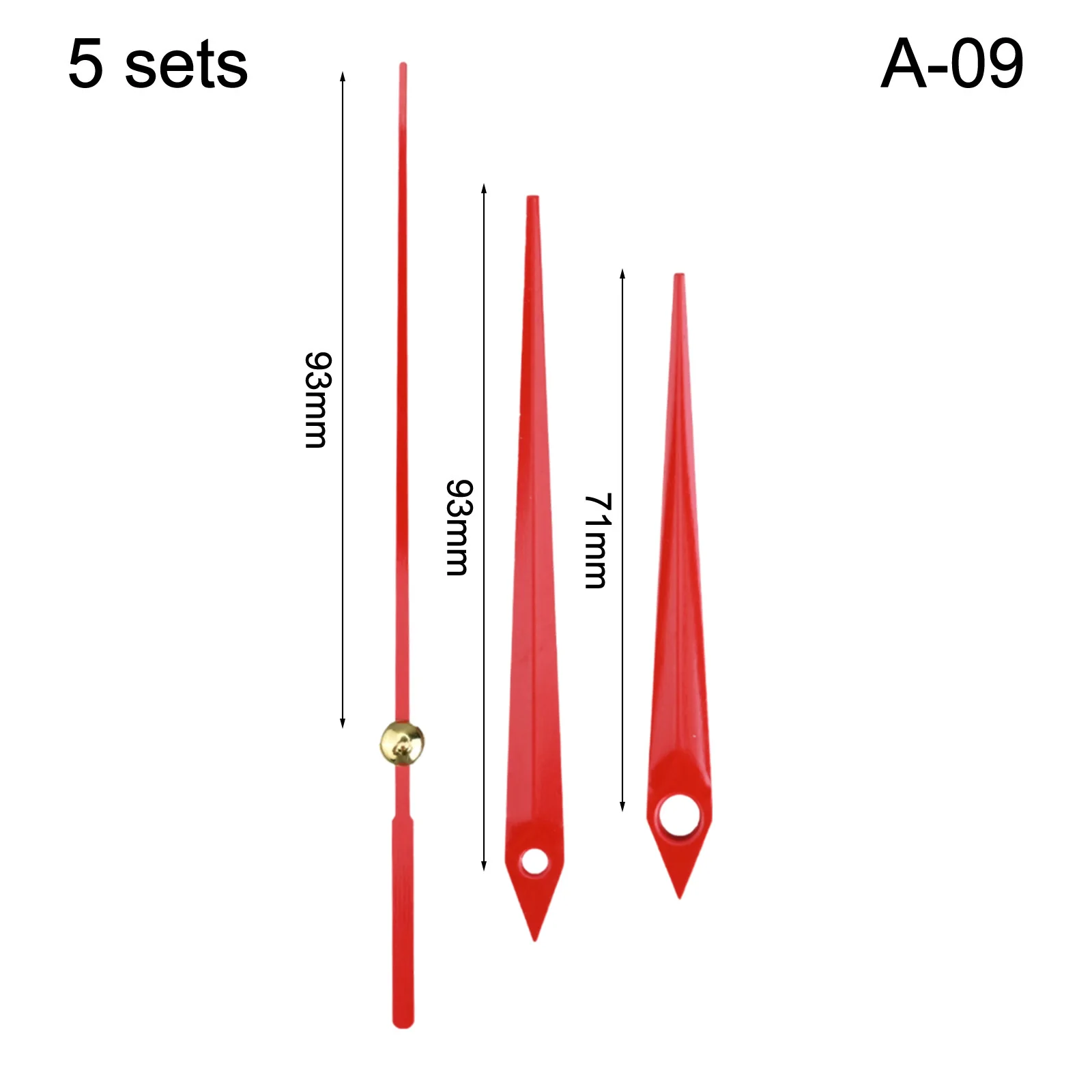 Set of 5 Aluminum Clock Hands for Clock Repair and Replacement Lightweight Parts Compatible with Different Clocks