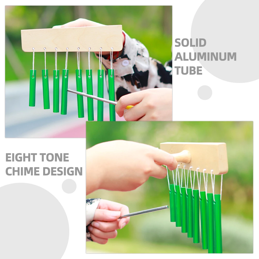 

Aluminum Tube Bell Arrangement Kid Musical Instrument Kids Toy Instruments Baby Tool Solid Wood Monophonic Percussion Chime