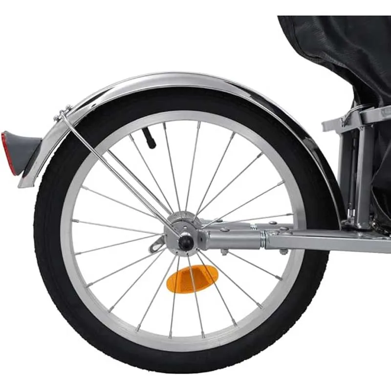 Luggage Bicycle Trailer with Bag Orange and Black, Bicycle Trailer, Load Trailer, Hand Trolley, Bicycle Load Trailer, Cargo Bike