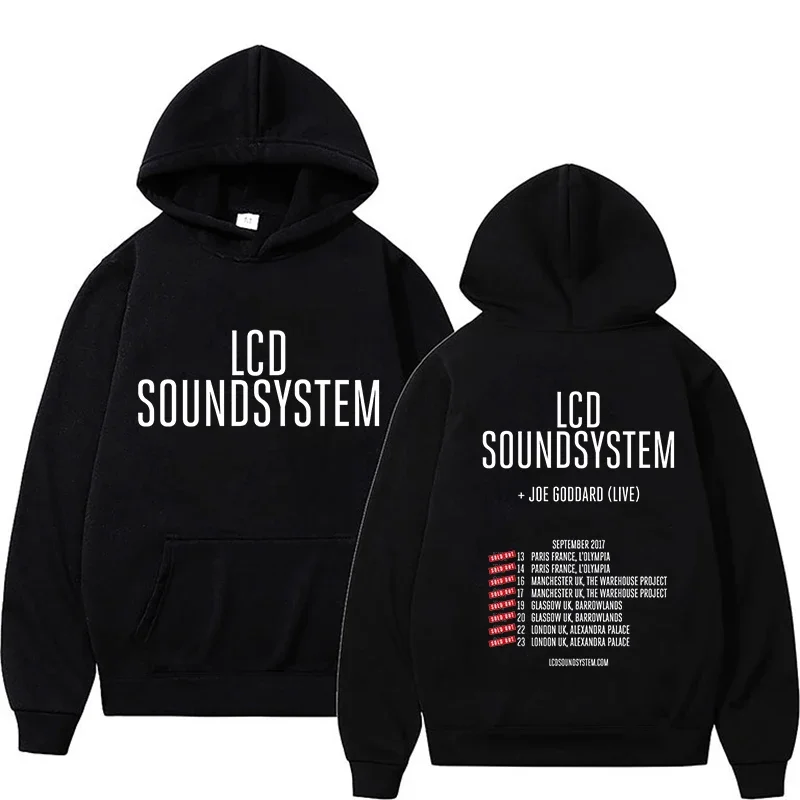 

LCD Soundsystem Electronic Rock Band Hoodies Fashion Sweatshirts for Men Long Sleeve Hooded Winter Unisex Pullovers Streetwear