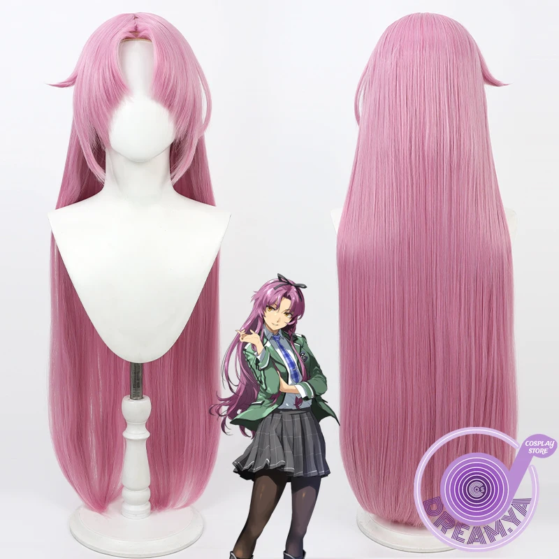 Renne Bright Cosplay Wig Legend of Heroes Kiseki Pink Long 80cm Heat Resistant Synthetic Hair Halloween Party Role Play +Wig Cap