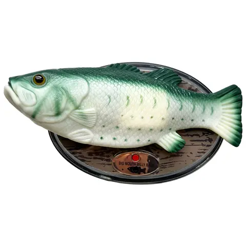 Electronic Singing Plastic Fish Big Mouth Bass Robot Simulation Fishes Novelty Spoof Halloween Decorating Play
