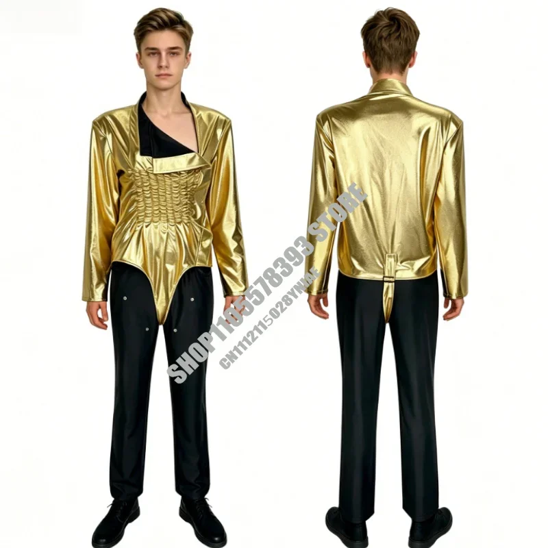 Michael Jackson BAD Dangerous Jam Golden Bodysuit Costumes Kids Audlts Impersonator