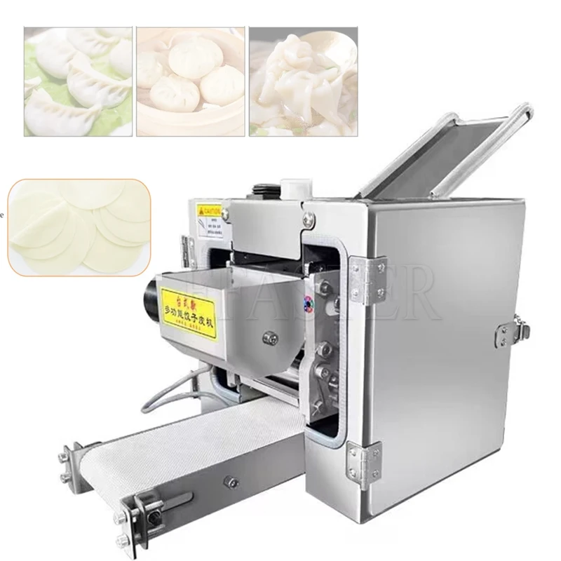 Máquina para hacer envoltorios Dumplings Wonton Pi, máquina automática para hacer piel Gyoza, máquina de moldeo redonda comercial para el hogar, piel cuadrada de raviolis