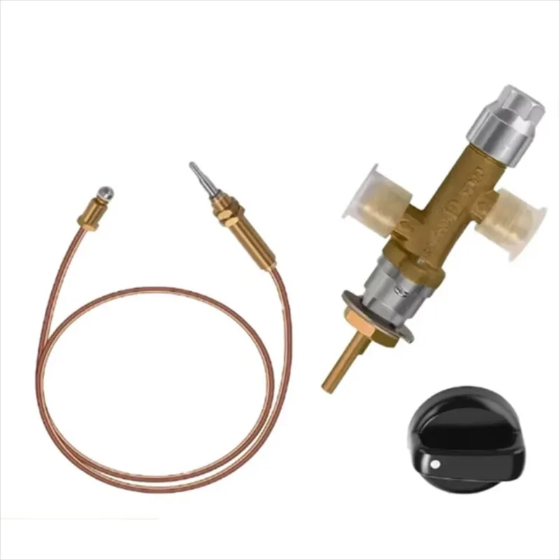 1 Set 60CM LPG Heater Control Safety Valve Thermocouple & Dump Switch Flameout-protection Copper Valve Stove Boiler Parts