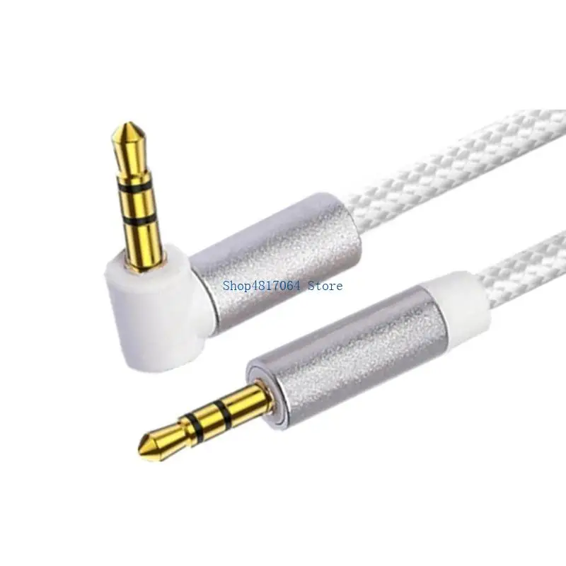 T3LB 3.5mm Straigt Head to 90 Degree AUX Cable Cord Wide Compatibility