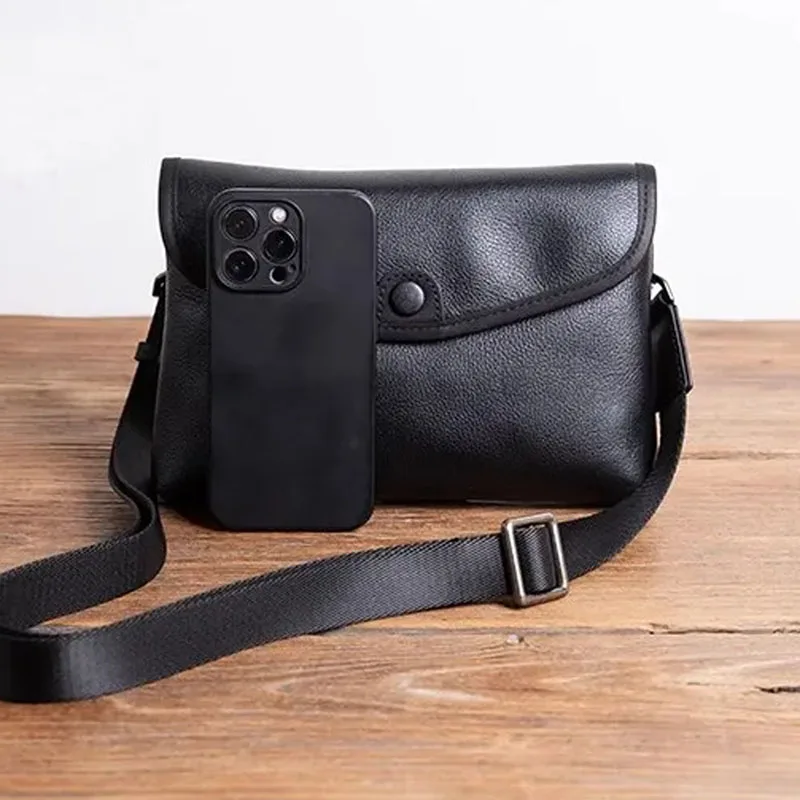 

AETOO Dual-purpose men's bag Leather mini bag Ultra-thin single shoulder crossbody bag Summer casual mobile phone bag Envelope b