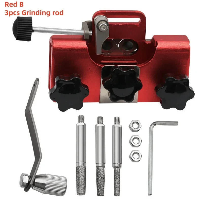 Portable Chainsaw Sharpener Kit - Electric Grinder with Grinding Stones for Woodworking Chain Sharpening