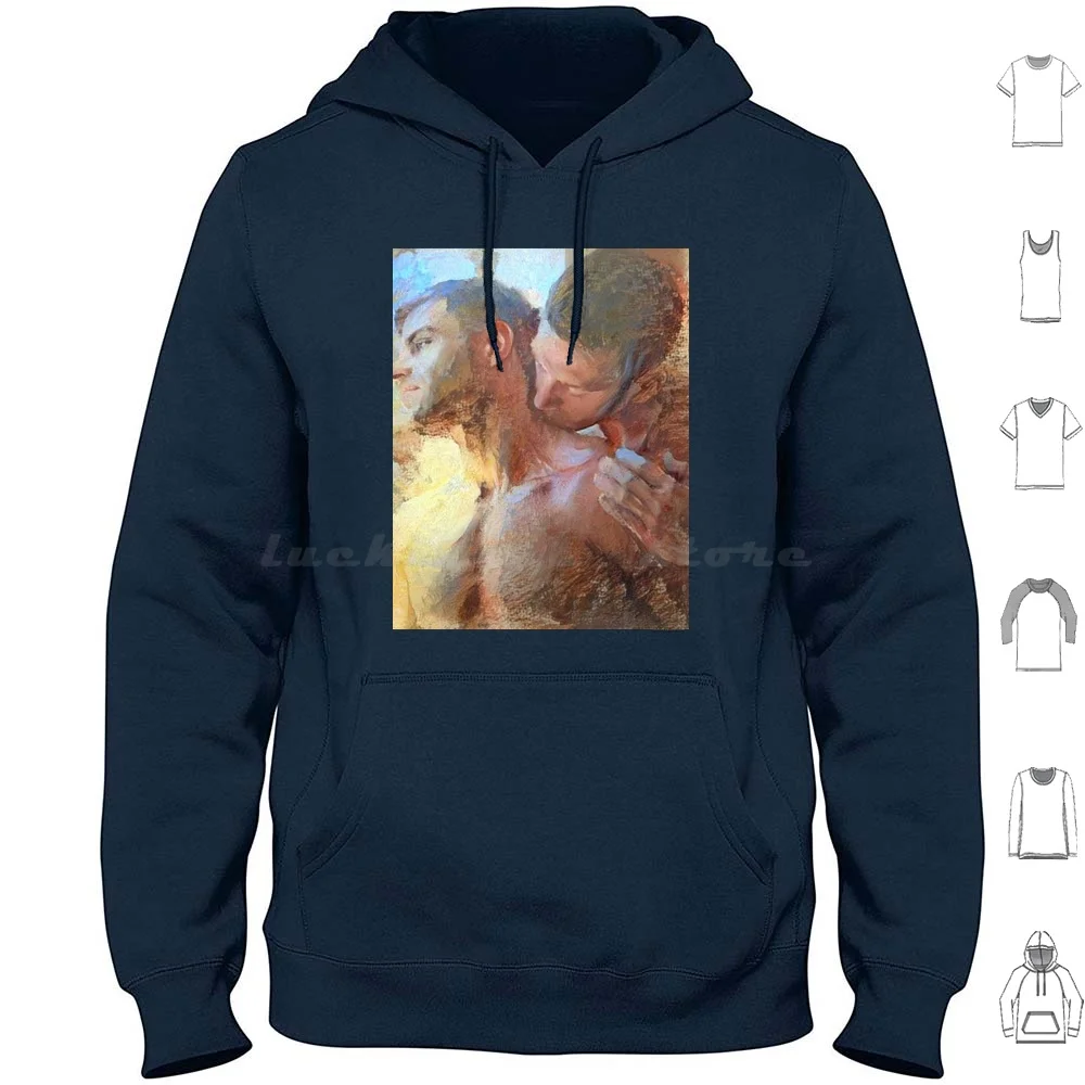 We Need To Cheer You Up Hoodie cotton Long Sleeve Romance Love Couple Men Male Art Art Queer Art Homoerotic Homoerotic Art