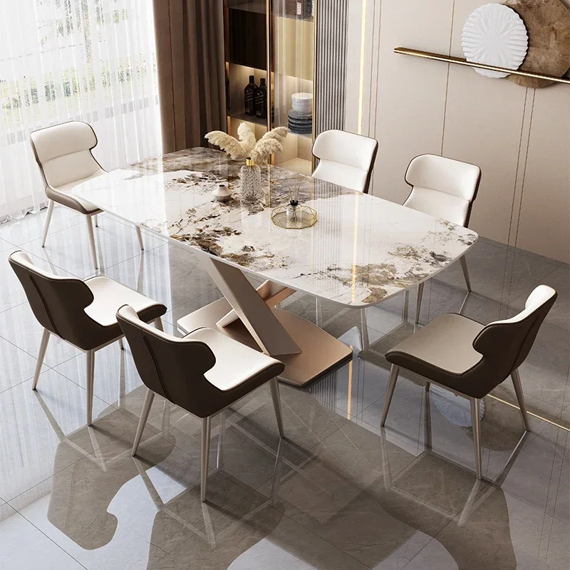 Nordic Modern Dining Room Furniture With 4 6 Seats Dining Table And Chair Dining Sets 2024