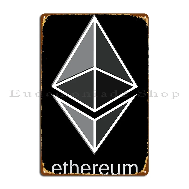 Ethereum Large Dark For Fans Emiliepouros Metal Plaque Poster Customize Wall Cave Cinema Club Design Tin Sign Poster