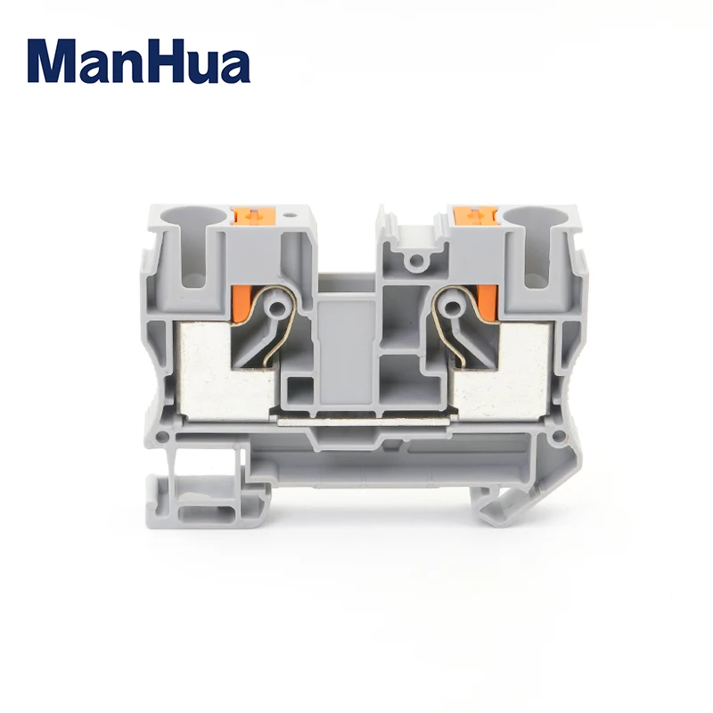 ManHua10Pcs Din Rail Terminal Block Conductor PT10 Connector Push In Spring Screwless Feed Through Terminak Block Wire Connector
