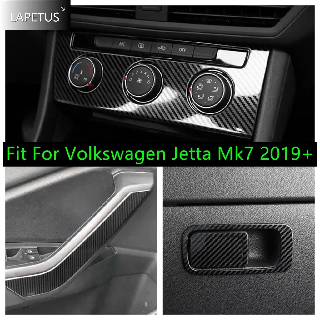 

Carbon Fiber Air Condition Panel / Inner Door Armrest / Glove Storage Box Accessories Cover For Volkswagen Jetta Mk7 2019 - 2022