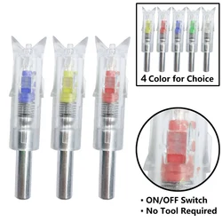 3pcs 7.6mm Crossbow Compound Bow Archery Arrow Hunting Plastic Lighted Led Arrow Nock